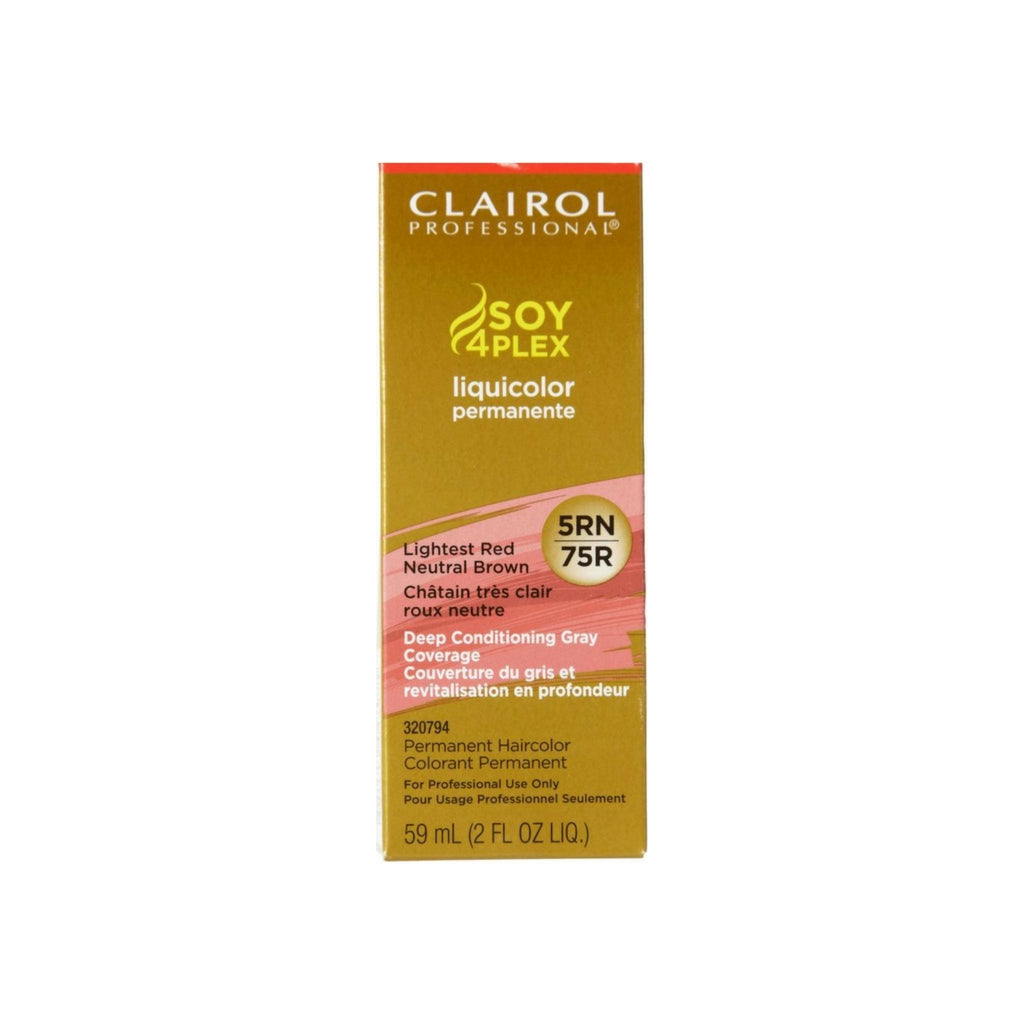 Clairol Soy4Plex LiquiColor Permanent Hair Color 5RN/75R Lightest Red Neutral Brown