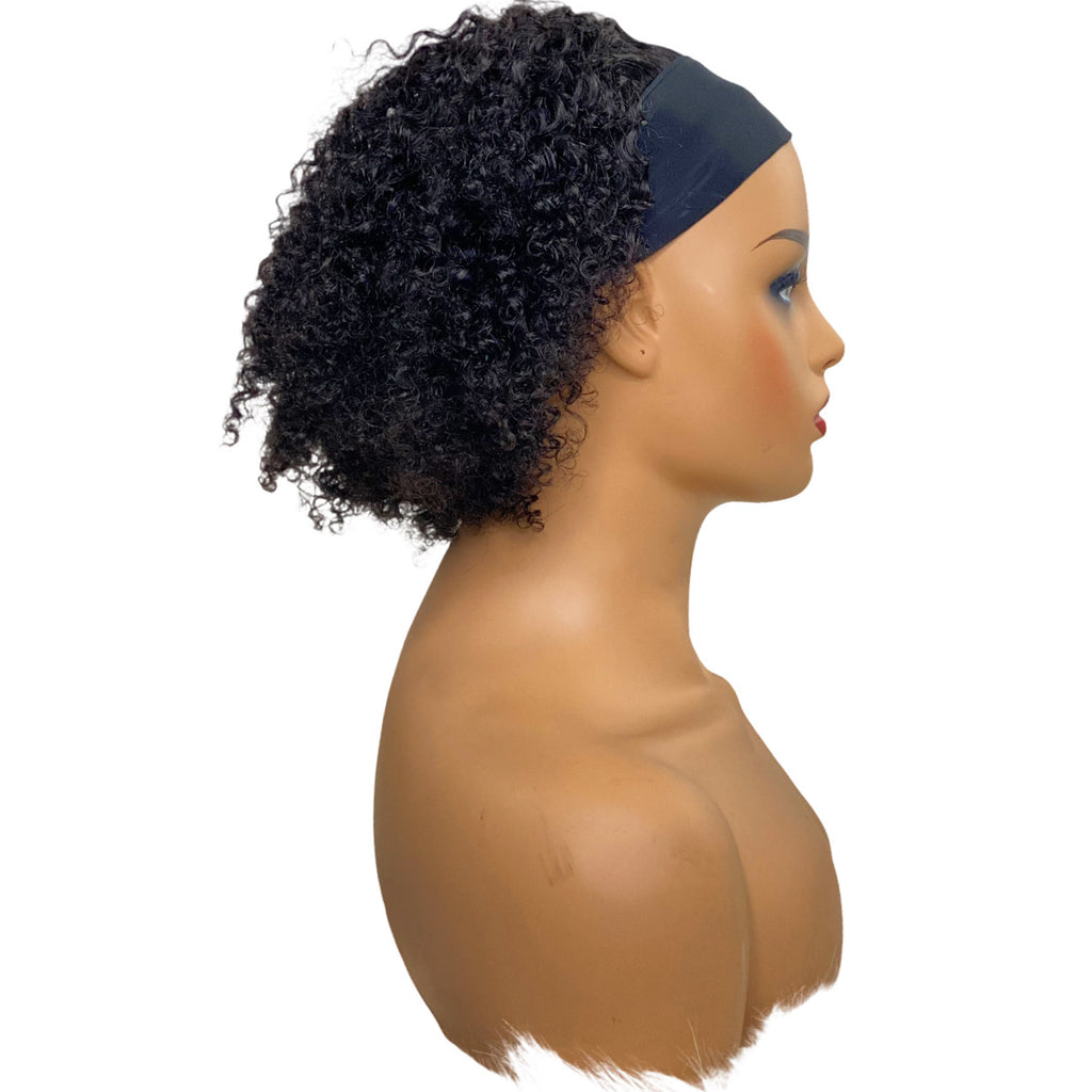 10” Kinky Curly Headband Wig 150 Density Wig