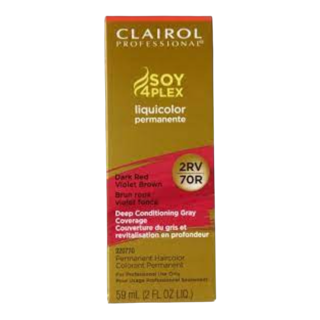 Clairol Soy4Plex LiquiColor Permanent Hair Color 2RV/70R Dark Red Violet Brown
