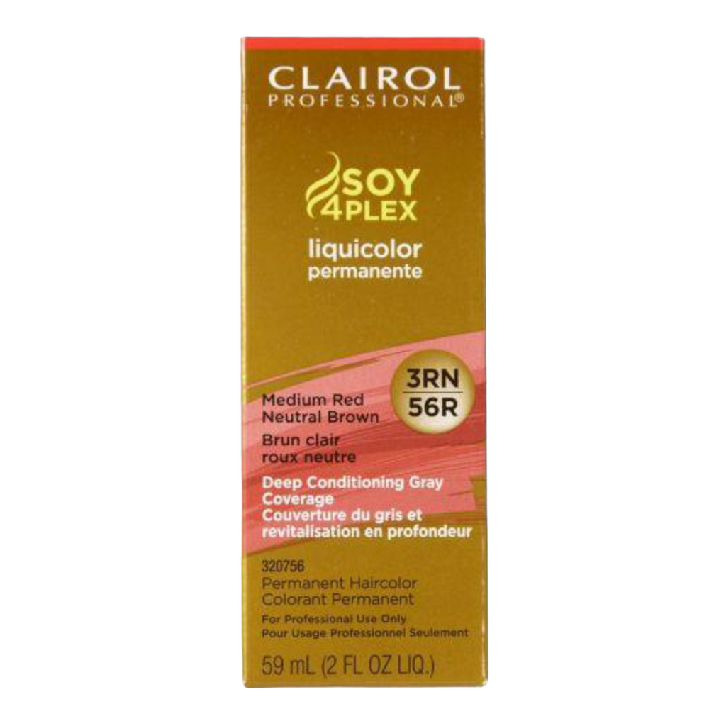 Clairol Soy4Plex LiquiColor Permanent Hair Color 3RN/56R Medium Red Neutral Brown