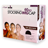 Magic Collection Stocking Wig Cap Dark Brown 60pcs