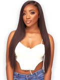 13x6 HD Pre-Plucked Virgin Straight Frontal Wig 180 Density