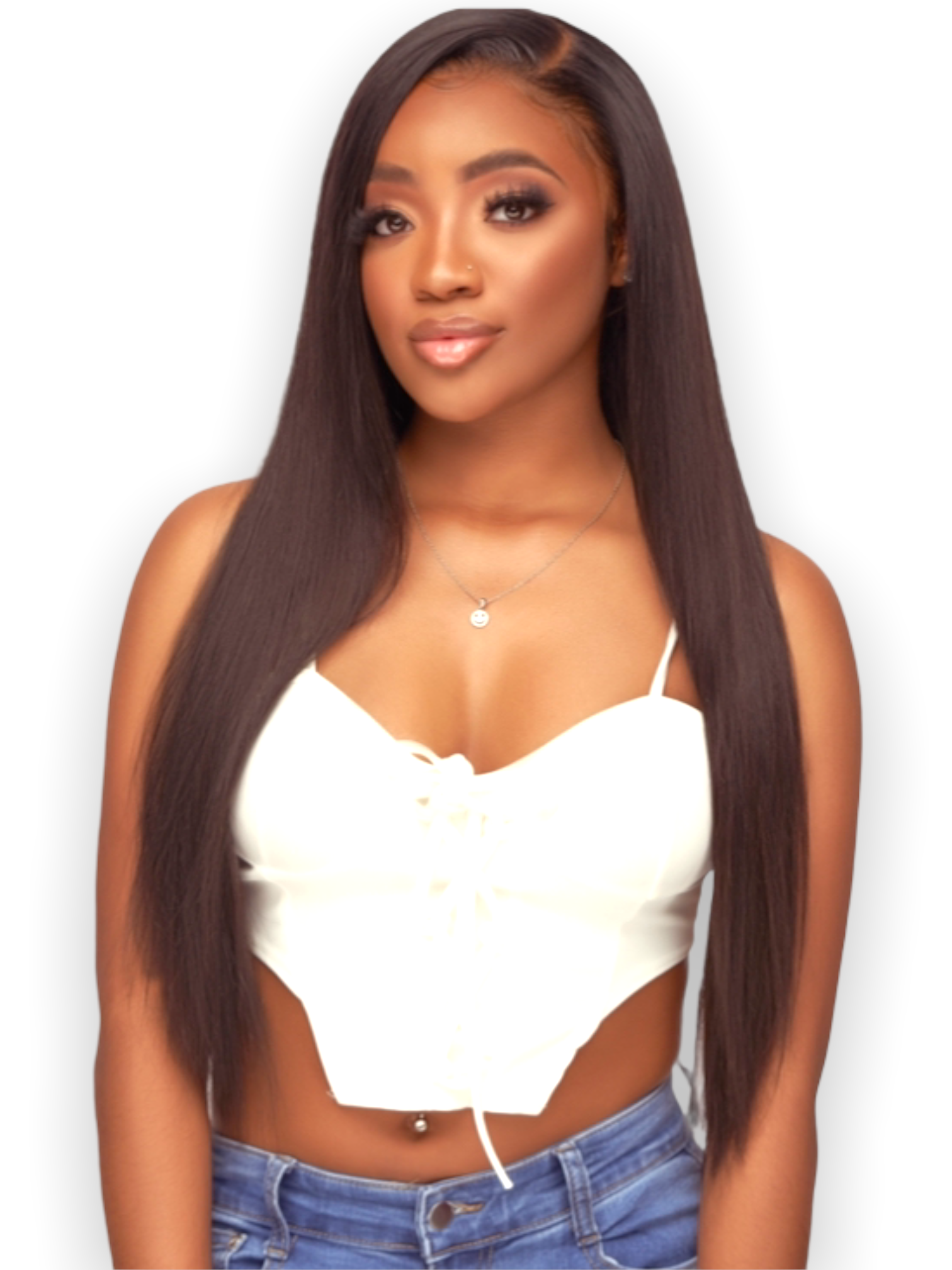 13x6 HD Pre-Plucked Virgin Straight Frontal Wig 180 Density