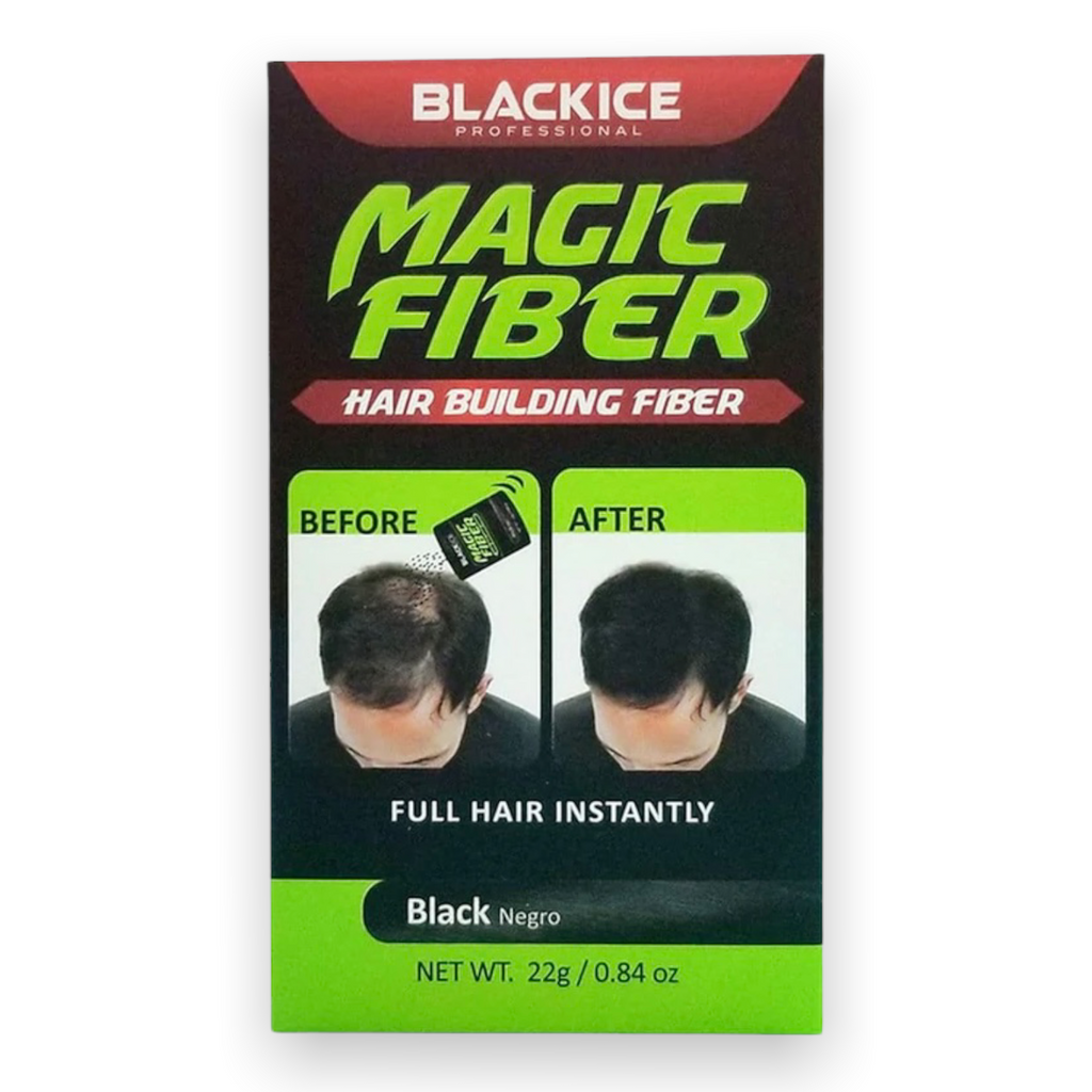 Black Ice Magic Fiber Hair Building Fiber-Black 0.97oz